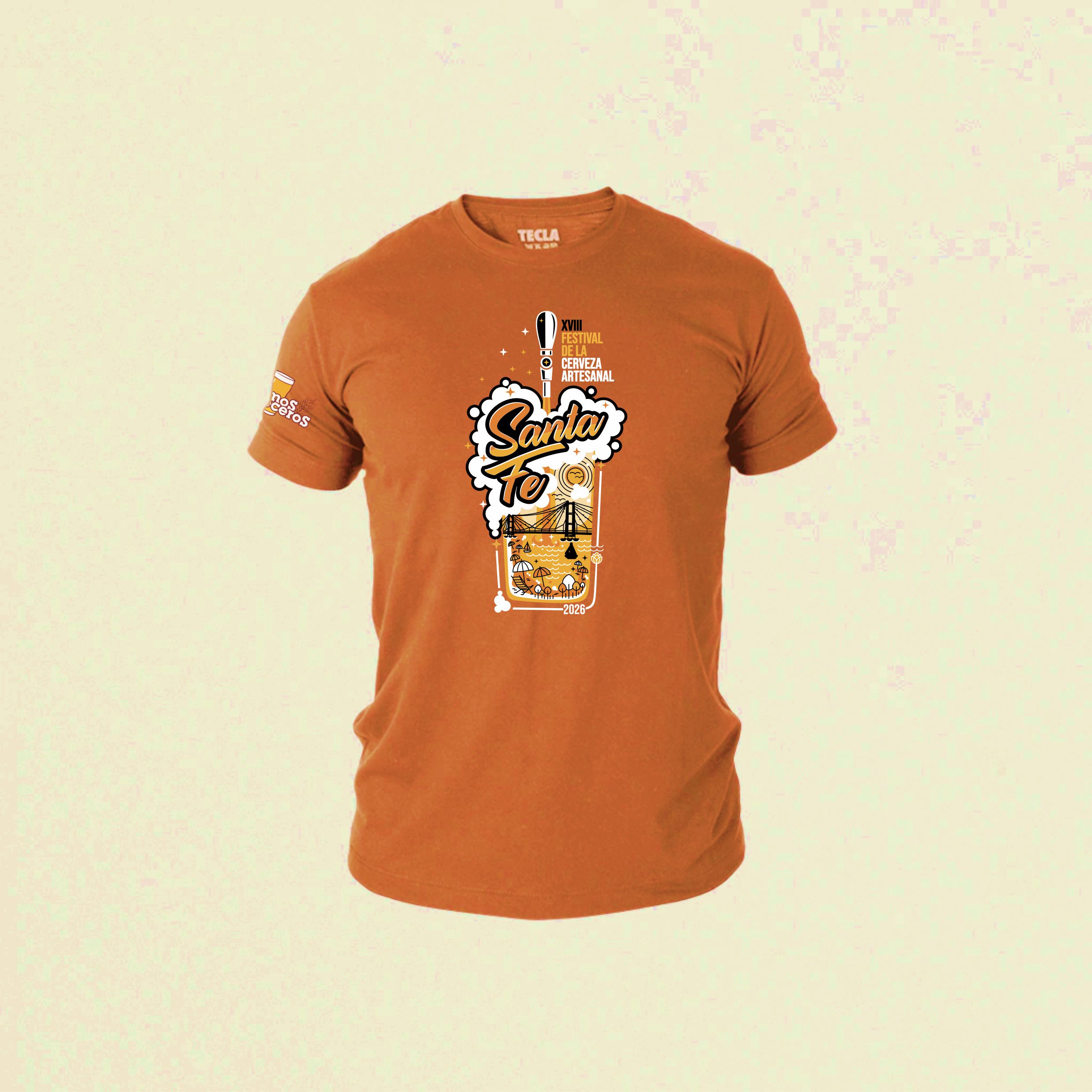 Remera oficial Festival Somos Cerveceros 2026 — color ladrillo