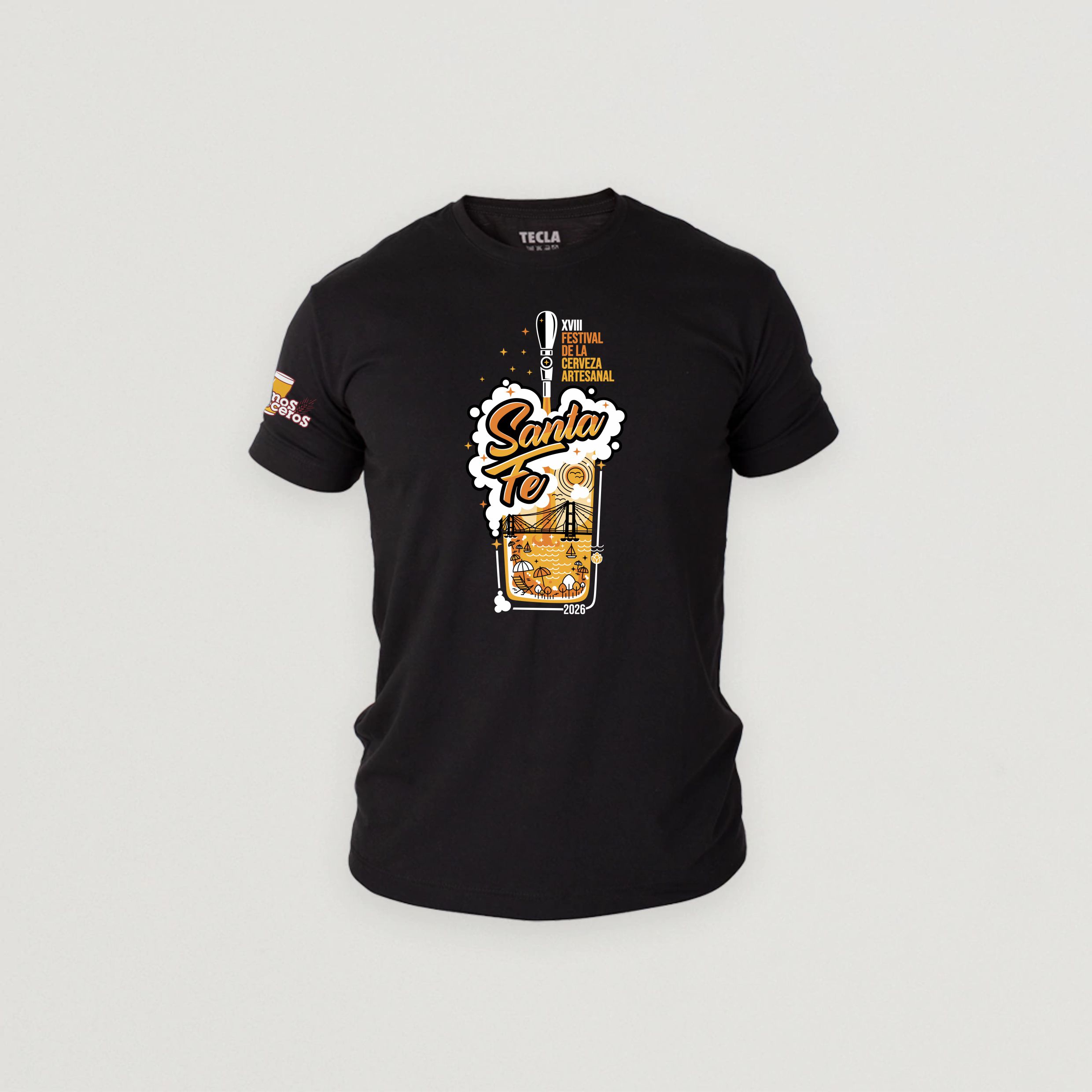 Remera oficial Festival Somos Cerveceros 2026 — color negro